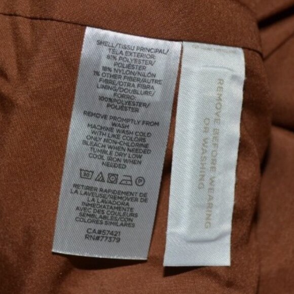 Ann Taylor Brown Cherrywood Fringe button-up Tweed Blazer/Jacket - Picture 8 of 9